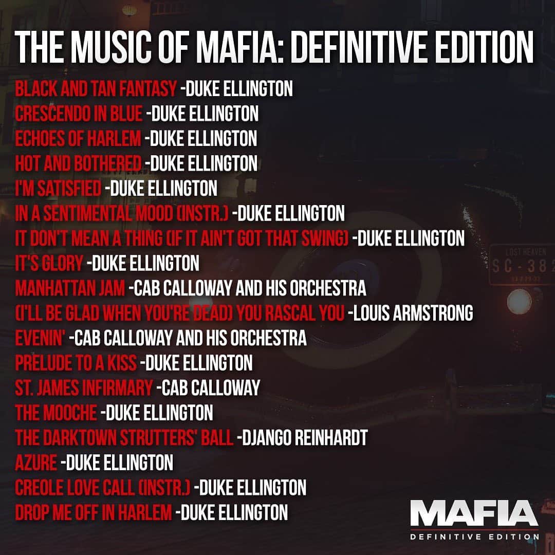 2Kさんのインスタグラム写真 - (2KInstagram)「Pour yourself a 🍸 and take a trip back to the 1930's with Mafia: Definitive Edition's selection of classic, era-authentic music tracks. ... #mafiagame #mafiatrilogy #dukeellington #cabcalloway」9月17日 0時03分 - 2k
