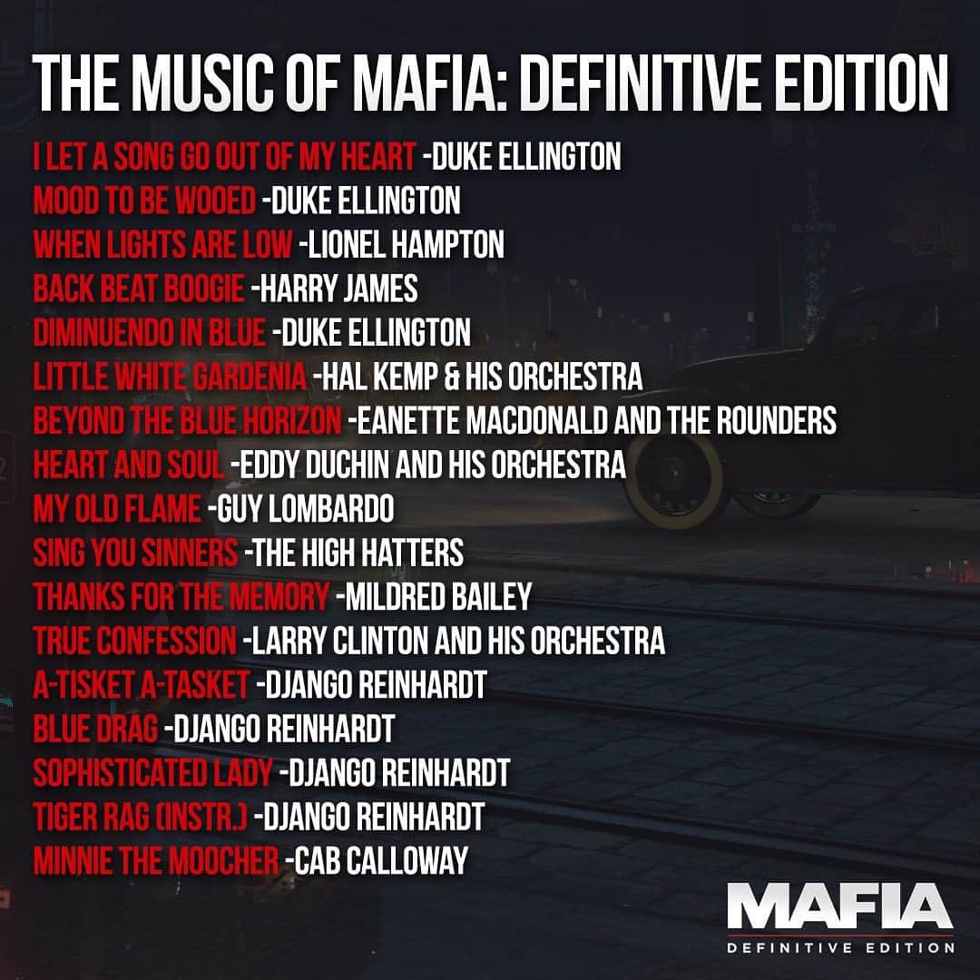 2Kさんのインスタグラム写真 - (2KInstagram)「Pour yourself a 🍸 and take a trip back to the 1930's with Mafia: Definitive Edition's selection of classic, era-authentic music tracks. ... #mafiagame #mafiatrilogy #dukeellington #cabcalloway」9月17日 0時03分 - 2k