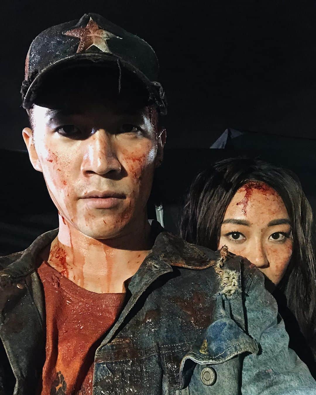 福原かれんのインスタグラム：「We clearly have no fun on set 😂 Abraham & I have something special for you coming up on my YouTube channel! Comment down below if you have any Abe/Kenji related questions 👯」