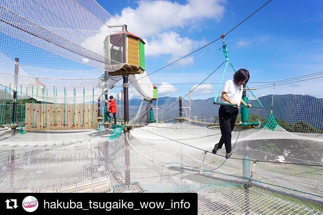 栂池高原スキー場さんのインスタグラム写真 - (栂池高原スキー場Instagram)「秋を感じさせる風を浴びながら楽しく体を動かしちゃいましょう♪  紅葉の時期は紅葉を眺めながら遊びますよ🍁  https://hakubawow.jp/  @hakuba_tsugaike_wow_info   #栂池高原 #栂池 #tsugakie #白馬つがいけwow #栂池wow #アミダス #コギダス #屋外 #アクティビティ #アスレチック#ストレス発散 #ダイエット #楽しい #楽しい時間 #コロナに負けるな  #家族との時間 #仲間との時間#長野のいいところ #長野旅行 #長野県 #見晴らし最高 #白馬 #小谷村#冒険#お出かけ #子供と暮らす」9月16日 19時06分 - tsugaike_kogen