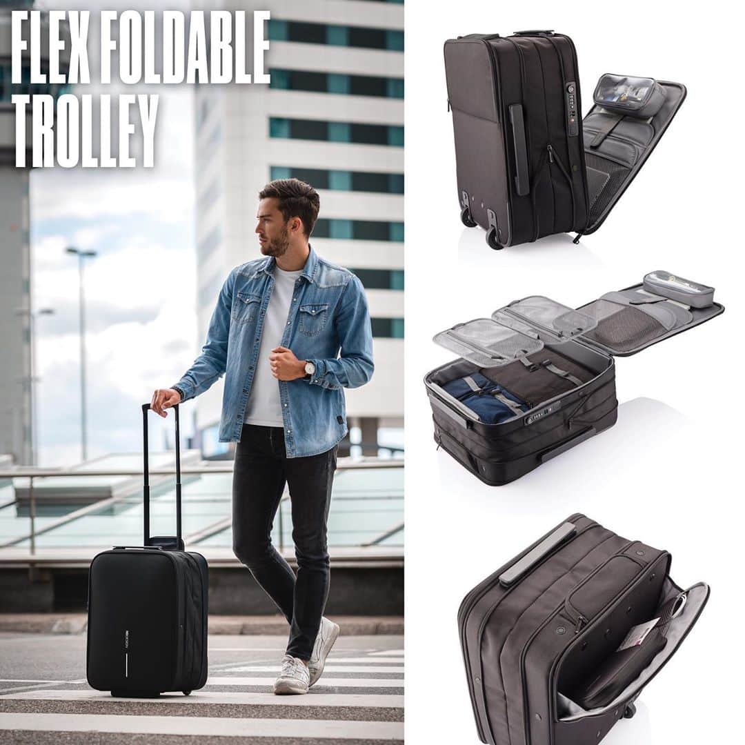 XD Designさんのインスタグラム写真 - (XD DesignInstagram)「Introducing: The FLEX FOLDABLE TROLLEY and FLEX GYM BAG! The revolutionary *NEW* Flex Line is now available on Kickstarter: ⠀⠀⠀⠀⠀⠀⠀⠀⠀⠀⠀⠀ Flex Gym Bag - Easily switch from Business backpack to Gym Bag - Anti Theft design with hidden zippers - RFID protected hidden pocket to safely store your cards - Integrated USB charging port in shoulder strap - Inside organizer panel - Anti sweat and air permeability - Luggage strap and sunglasses holder - Water repellent material   Flex Foldable Trolley: - Easily switch from business suitcase to carry-on trolley - Foldable design: save or expand with 50% - Anti Theft design with no front access + YKK anti-theft zipper - Water repellent material - RFID protected hidden pocket - Integrated TSA lock - Integrated USB charging port - Inside organizer panel - Complementary liquid bag   Anti-theft, sustainable and, above all, flexible in shape and utility!  GET YOURS NOW -> LINK IN BIO.  #xddesign #MadeforModernNomads #kickstarter #kickstartercampaign #flexline #flexfoldabletrolley #flexgymbag #businessbackpack #trolley #carryon #gymbag #travellifestyle #photooftheday #modernnomad #gotyourback #usbbag #keepexploring #stayconnected #travelbuddy #travelgear #digitalnomad #global_people #travelsafe #adventure #digitalnomadlife #thetraveltag #rijswijk」9月16日 19時13分 - xddesign