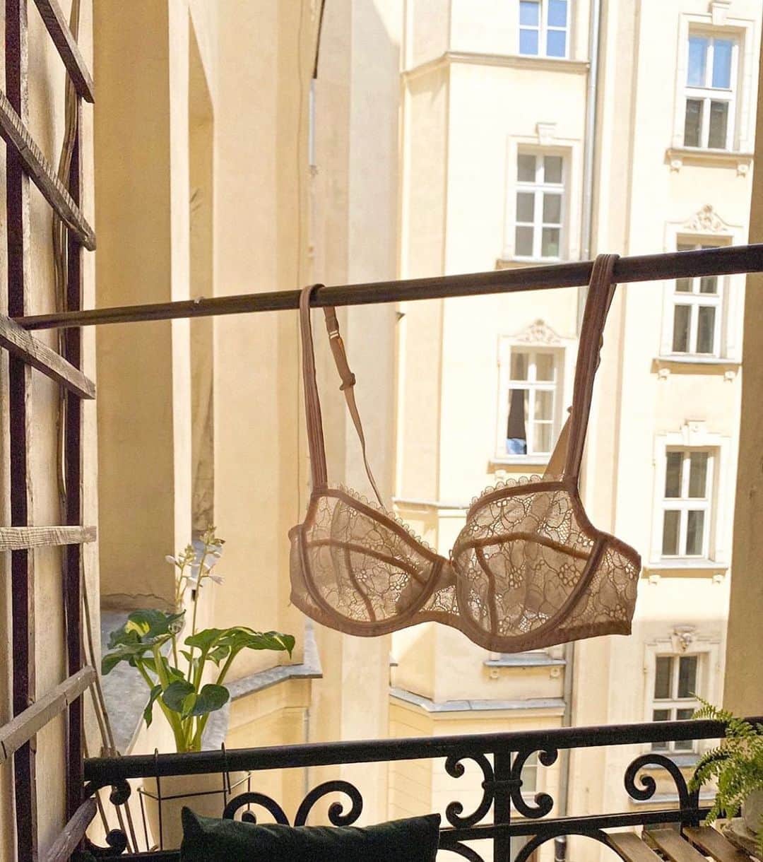 レジャビーのインスタグラム：「L’envie lingerie du jour : légèreté, rosé et dentelle de calais —— when lace and lightness are enough to make your day #june #maisonlejaby #lingerie #dentelle #lace #lightness @lanoro_lingerie」
