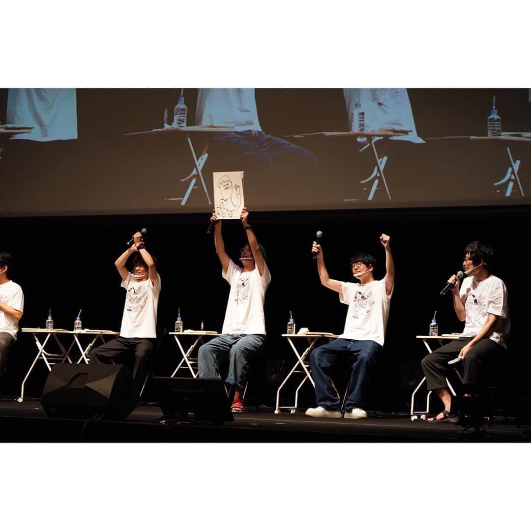 あはれ!名作くんさんのインスタグラム写真 - (あはれ!名作くんInstagram)「今日も「名作くん」イベントの写真を大量にぶっかまし～！﻿ ぜひ全部スワイプして見てくださいっす！！﻿ ﻿ #みんな楽しそうなのが写真からも伝わるっすね！﻿ #自分はまだまだイベントロス﻿ #なすなかにし さん﻿ #うしろシティ さん﻿ #小野賢章 さん﻿ #江口拓也 さん﻿ #花江夏樹 さん﻿ #新海岳人 監督﻿ #名作くん﻿ #あはれ名作くん﻿ #NHK」9月16日 19時35分 - meisakukun