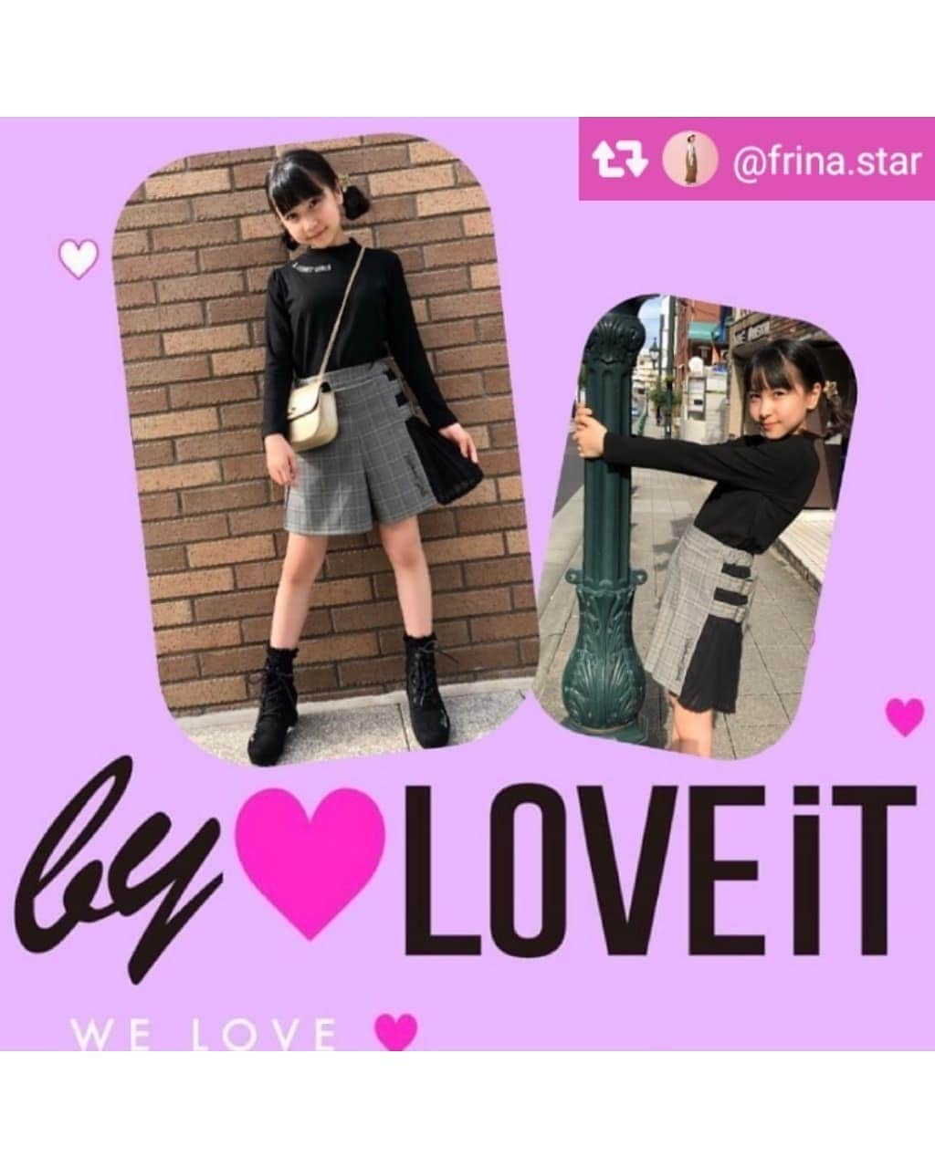 出井愛華さんのインスタグラム写真 - (出井愛華Instagram)「先週から始まった#バイラビバトン 、  日替わりでバイラビインスタガールの  みう ちゃん @miu220228 あい ちゃん @aiaiym59 りこ ちゃん @rikori8707 ゆうか ちゃん @kyr1120 りり ちゃん @421___riri りこ ちゃん @rico.cinnamon りのん ちゃん @nonnon_0607 りな ちゃん @frina.star  の順で、オススメコーデを紹介してくれました🌠🌈  ラストは あいか @aika_n_n 🌠🌈  第一期からバイラビインスタガールとして活躍中の @frina.star ちゃんから とってもおしゃれなお出かけコーデの #バイラビバトン を受け取ったよ🌠🌈  バイラビインスタガールたちのそれぞれの投稿もぜひ見てきてね！💕💕  #バイラビインスタガール AIKA 134cm／140着用 #小学3年生   ブラウジングチェックシャツワンピース×ロゴTシャツセット（Tシャツ）、ハートチェーン付きプリーツ切替スカパン、ヘアゴム、ヘアピン、ソックス、キャップ、イヤリング▶#byLOVEiT  #バイラビ #バイラビット #ナルミヤオンライン @byloveit_official @byloveit_snap @byloveit_hakatahankyu @narumiyaonline_official   #おうちスタジオ #ママカメラ  #バイラビット #バイラビコーテ  #ファッション #キッズファッション女の子 #キッズ服 #インスタキッズ #キッズコーデ #オシャレキッズ #通学コーデ #可愛いコーデ #子供服コーデ #小学生コーデ #ピープス系女子 #ピープス女子 #ピープス  @platinumpro_jp  Repost @frina.star with @repostsaveapp     ・・・    🐰by♡LOVEiT🐻  .  #キューーガル でも活躍中の  バイラビインスタガール @nonnon_0607 ちゃんから  #バイラビバトン 受け取りました😊✨  .  リナはお出かけコーデにしてみました💗  .  りな身長138cm  トップス140  キュロット140  .  .  先週月曜日から日替わりでインスタガールがバイラビの壁紙を使って  イチオシコーデをアップ中🎶  .  バイラビバトンのラストは  #aneひめ でも活躍中💕のバイラビインスタガール @aika_n_n ちゃんです💗  可愛いPIC楽しみにしています😊💕」9月16日 19時48分 - aika_n_n