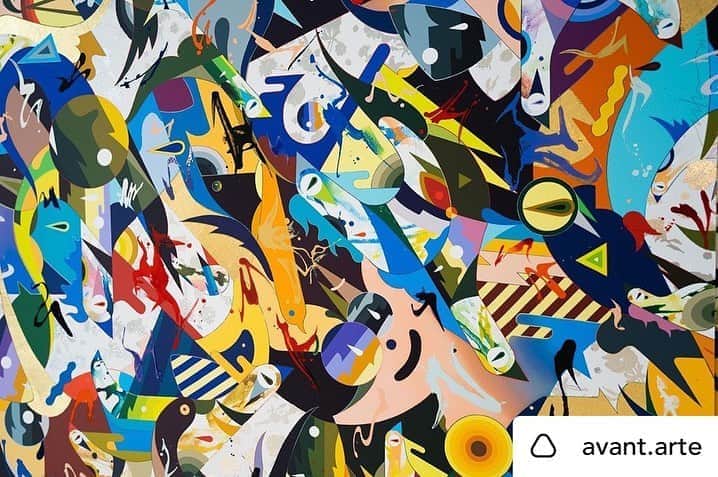 松山智一のインスタグラム：「#repost @avant.arte “Honestly Gone Going” and “The Farm Crash” by @tomokazumatsuyama launches today at 10:00 AM NY (EST) time on avantarte.com website #tomokazumatsuyama」