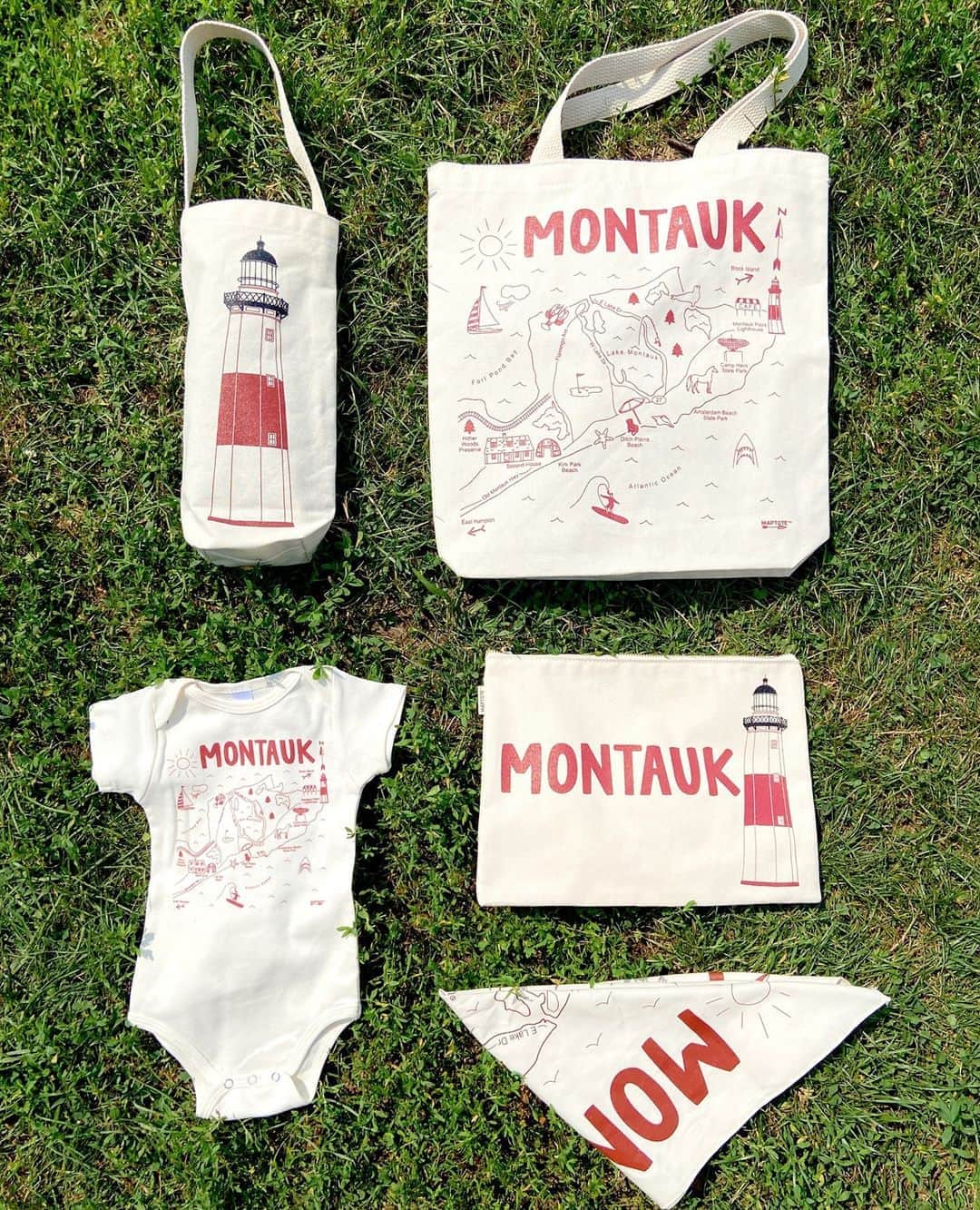 のインスタグラム：「We were busy this summer working on this exclusive collection for @montauklighthouse ! It includes everything from totes to pouches and even the cutest baby onesie!⁠ ⁠」