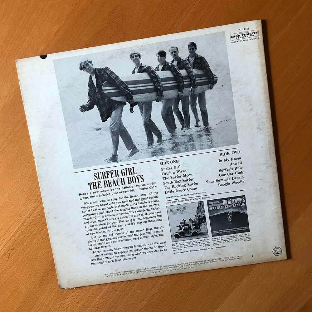 ブライアン・ウィルソンさんのインスタグラム写真 - (ブライアン・ウィルソンInstagram)「On this day in 1963, The Beach Boys released their third album, Surfer Girl. Reaching number 7 in the U.S., it was the first album for which Brian was given sole production credit. Surfer Girl included the classics “Surfer Girl” (Brian’s very first composition),“In My Room” and “Little Deuce Coupe” - as well as “Catch a Wave” and “Hawaii.” What’s your favorite track?  #1963 #thebeachboys #surfergirl #inmyroom #littledeucecoupe #catchawave #hawaii」9月16日 22時01分 - brianwilsonlive