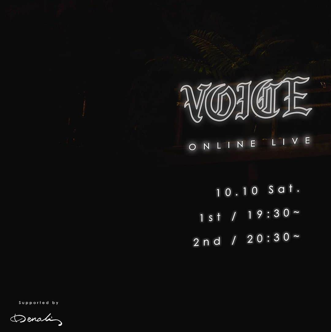 板床悠太郎のインスタグラム：「.﻿ VOICE "ONLINE" LIVE﻿ ﻿ 10月10日(土)﻿ 1st　19:30〜20:30﻿ 2nd　20:30〜21:30﻿ ﻿ ﻿ ﻿ VOICE在籍のアーティストが無観客で﻿ 思い思いの歌を提供します。﻿ ﻿ 今回は、﻿ 僕も出演しますので是非観ていただければと思います。😌🙏﻿ ﻿ ﻿ @voice_personal_academy ﻿ のアカウントから配信致しますので宜しくお願い致します🙏﻿ ﻿  Suppoted by @denali_jp   #voice﻿ #singer」