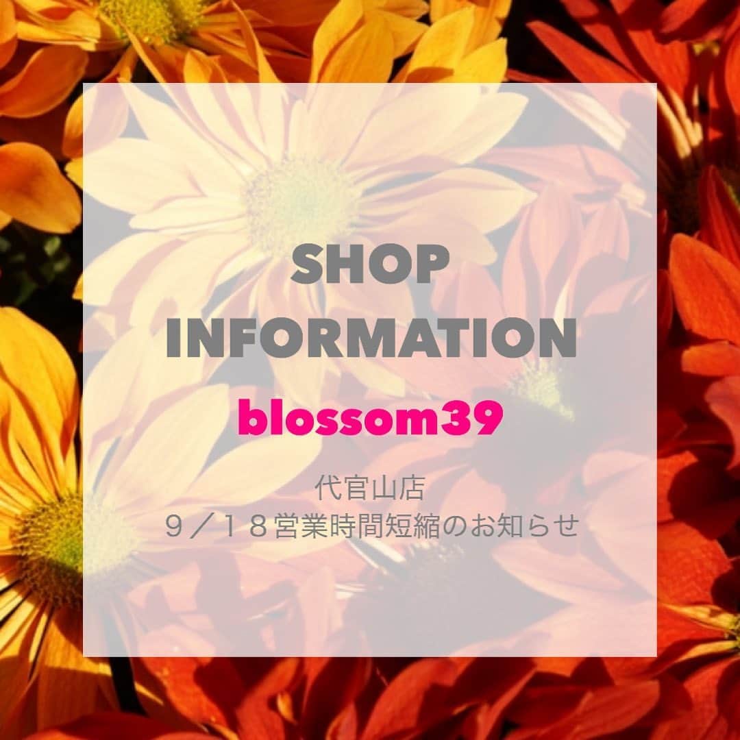 のインスタグラム：「. ＜代官山店からのお知らせ＞  9月18日(金)は店内設備工事のため 11:00〜15:00までの営業とさせていただきます。 お電話でのお問い合わせは19:00まで可能となります。  ご不便をおかけして申し訳ございませんが ご来店予定のお客様はお気をつけくださいませ。  TEL:03-6416-9323」