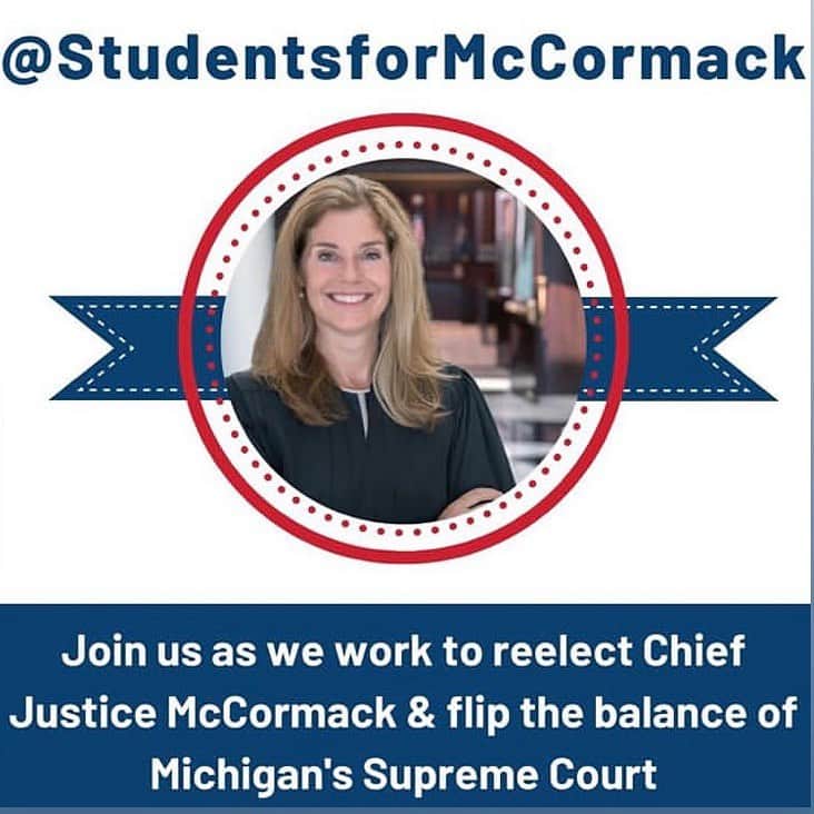 メアリー・マコーマックのインスタグラム：「Hey! People in Michigan. My sister Bridget is a kind smart decent person and she is running for re-election for the chief of the supreme court of your great state. Go to her website and help! We need you!」