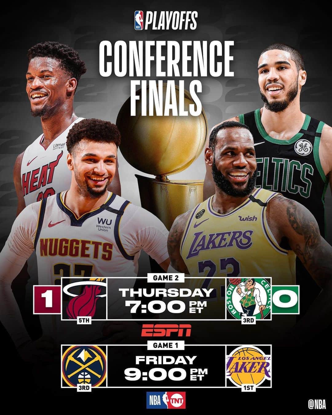 NBAさんのインスタグラム写真 - (NBAInstagram)「👀 the upcoming Conference Finals 📺 schedule!」9月17日 8時49分 - nba
