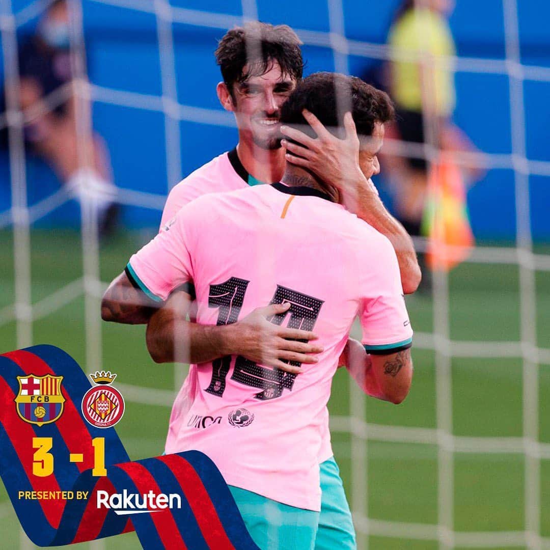 FCバルセロナさんのインスタグラム写真 - (FCバルセロナInstagram)「Good win for the boys 👏 Barça 3-1 Girona ⚽️ Messi 2x, Coutinho  💙❤️ #ForçaBarça」9月17日 3時54分 - fcbarcelona
