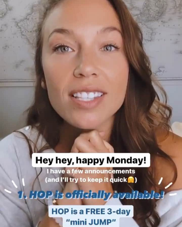 Nicole Mejiaのインスタグラム：「Who’s down to join in our free 3-day “mini-JUMP” next week!?  We just launched HOP, a bite-sized version of our full length program, and we’re doing it as a community, in preparation for the final JUMP season of the year, this coming Monday!  On HOP you’ll get: • 3 days worth of plant-based meals (one of the meals has an optional egg ad in.) • 3 movement sessions: 1 lower body, 1 upper body, 1 guided stretch and recovery • 3 days of personal development: daily intentions, resources, and journal prompts.  If you decide to join us next week, you’ll also get access to: • a private Facebook group • opening and closing live streams • live workouts  Come HOP with us! Let’s shake it up.   Visit Luly.co/hop to download your FREE 3-day guide!  🙋🏽‍♀️」