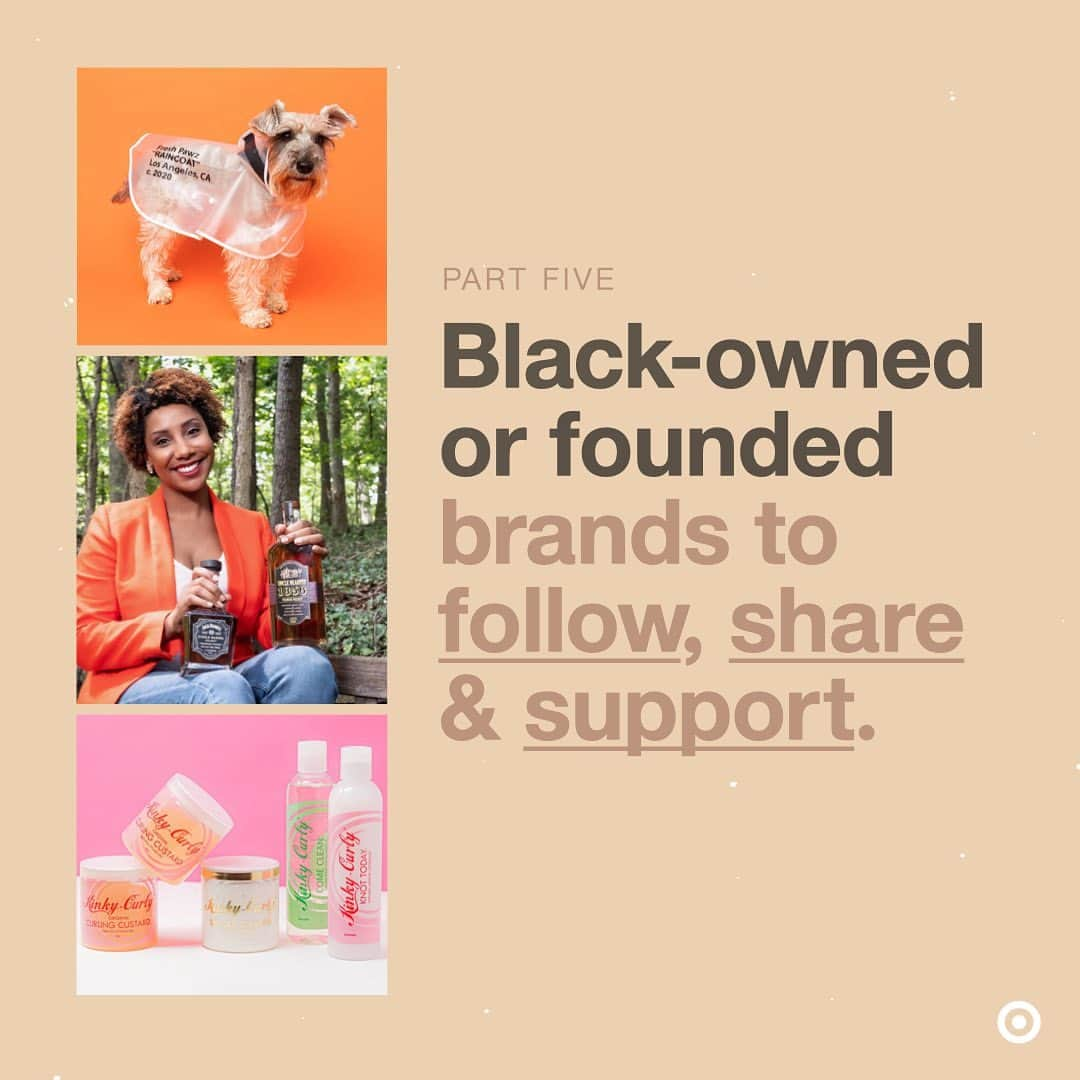 Targetさんのインスタグラム写真 - (TargetInstagram)「From pup gear to whiskey, here is round-up #5 of our Black-owned or founded brands to follow, share & support! 🙌🏾⠀  ⠀ Must be 21+ to drink alcohol.⠀ ⠀ Follow, share and support: @Freshpawz, @UncleNearest, @OfficialKinkyCurly, @UrbanHydration, @BlackCardRevoked, @UpNorthNaturals」9月17日 5時11分 - target