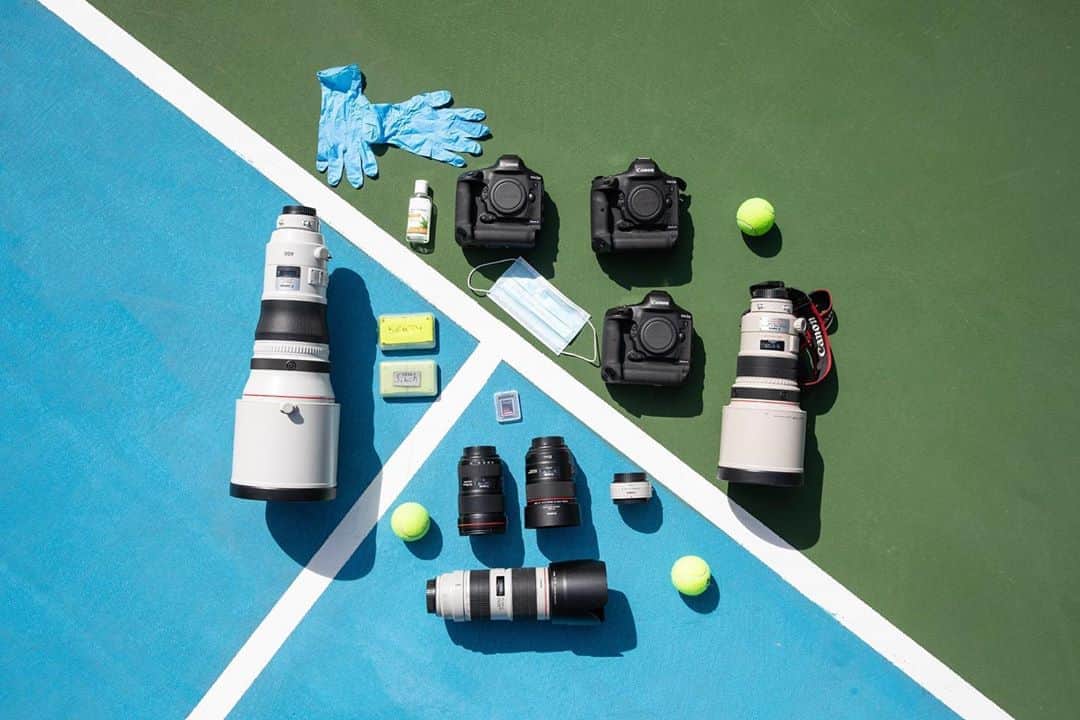 CANON USAさんのインスタグラム写真 - (CANON USAInstagram)「Find out what's in #CanonExplorerOfLight @simonbruty's gear bag! "It will certainly be strange photographing the US Open Tennis with no crowd and wearing a mask. I've always loved using the 200mm f/2 for tennis, but who knows what will be the best lens combination under these extraordinary circumstances. This is the gear that I am going to be using whilst shooting at the US Open Tennis:   (3) Canon EOS-1D X Mark III EF 400mm f/2.8L IS III USM EF 200mm f/2L IS USM EF 70-200mm f/2.8L IS III USM EF 85mm f/1.4L IS USM EF 16-35mm f/2.8L III USM Extender EF 1.4x II 8x CFexpress cards 2x WFT-E9 transmitters"」9月17日 5時32分 - canonusa