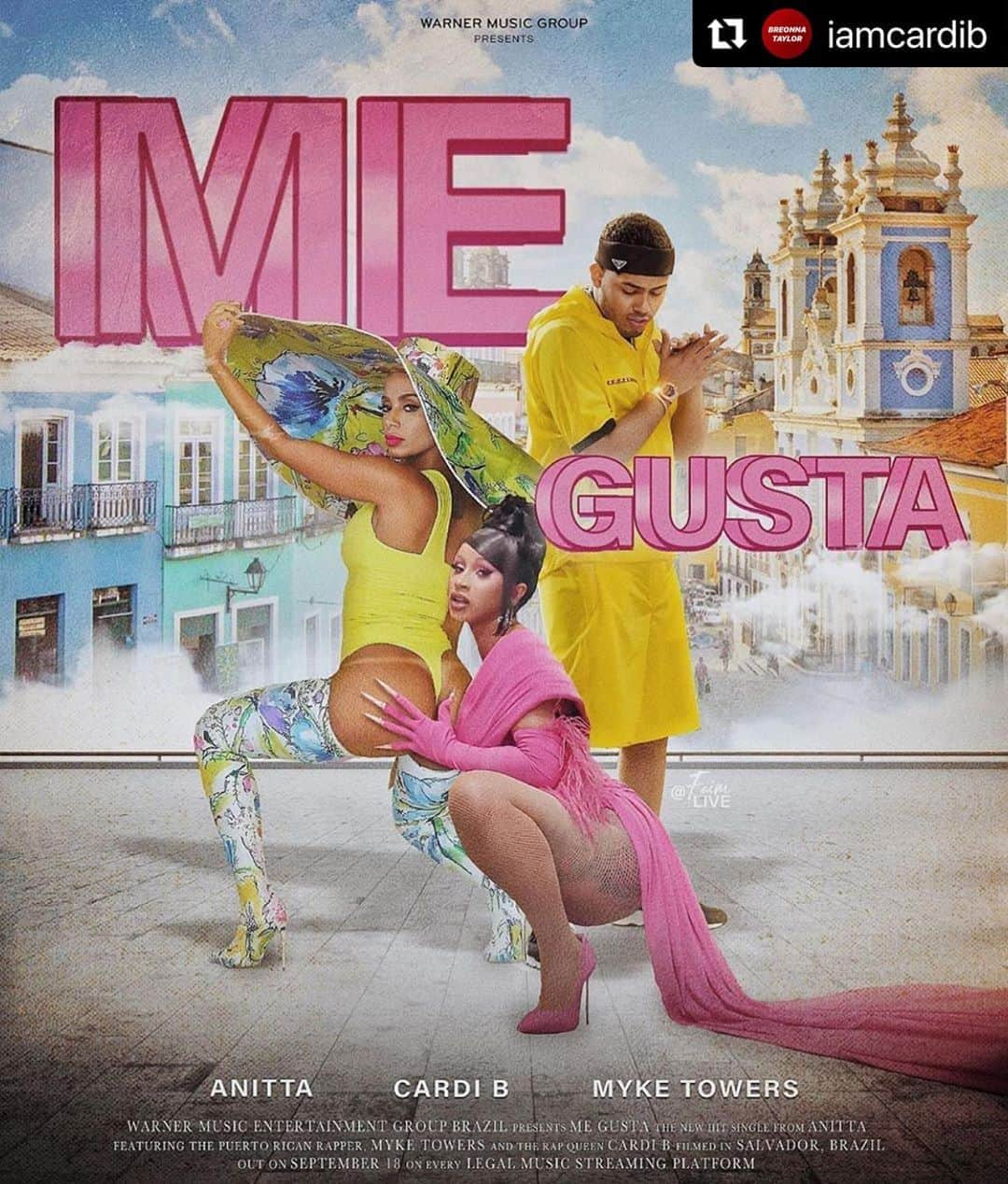 euanittaさんのインスタグラム写真 - (euanittaInstagram)「#repost @iamcardib This Friday! ME GUSTA ! @anitta ft me & @myketowers   Están listos?」9月17日 6時54分 - anitta