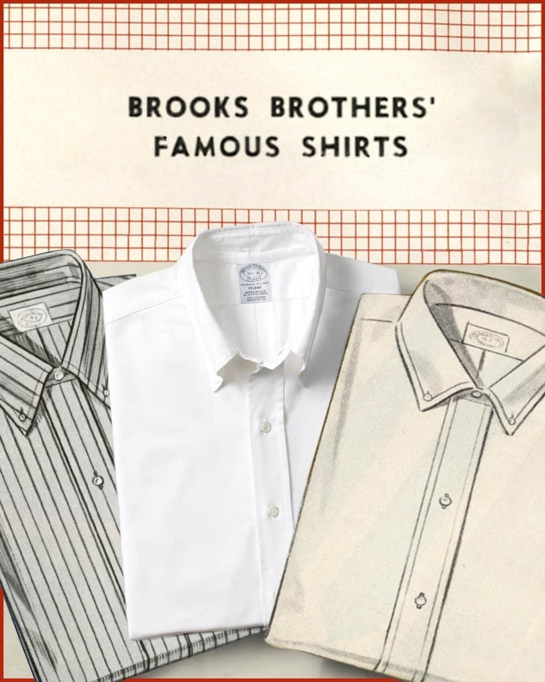 ブルックス ブラザーズさんのインスタグラム写真 - (ブルックス ブラザーズInstagram)「アメリカンクラシックを象徴する存在であり、ブランドの代名詞でもあるポロカラー（ボタンダウン） シャツ。 この永遠のスタンダードアイテムは、1896年にポロ競技の選手たちがシャツの襟先をボタンで留めつけていることにヒントを得て誕生しました。 . #ブルックスブラザーズ #BrooksBrothers #TBT」9月17日 18時25分 - brooksbrothersjapan
