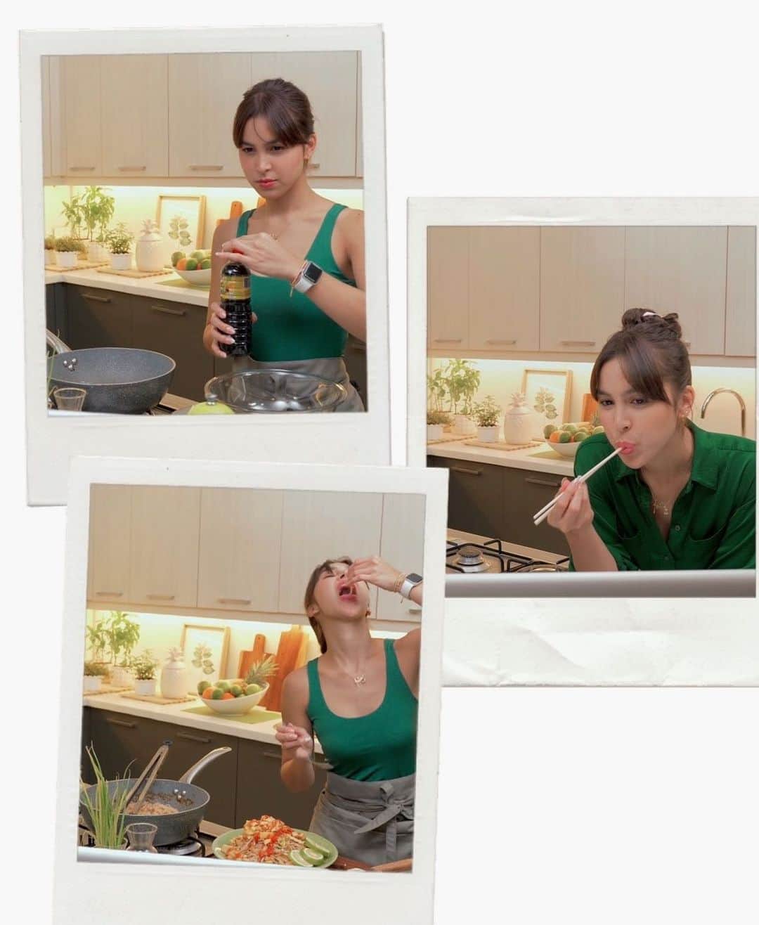 ジュリア バレットのインスタグラム：「I only learned how to cook this year during quarantine, and I am so excited and grateful for the opportunity to learn more from pro chef @chefjayps 👩🏻‍🍳 Watch me learn how to cook recipes from 4 different countries. Link in bio to watch our first episode 🍜 #KitchenNomad @knorrph」
