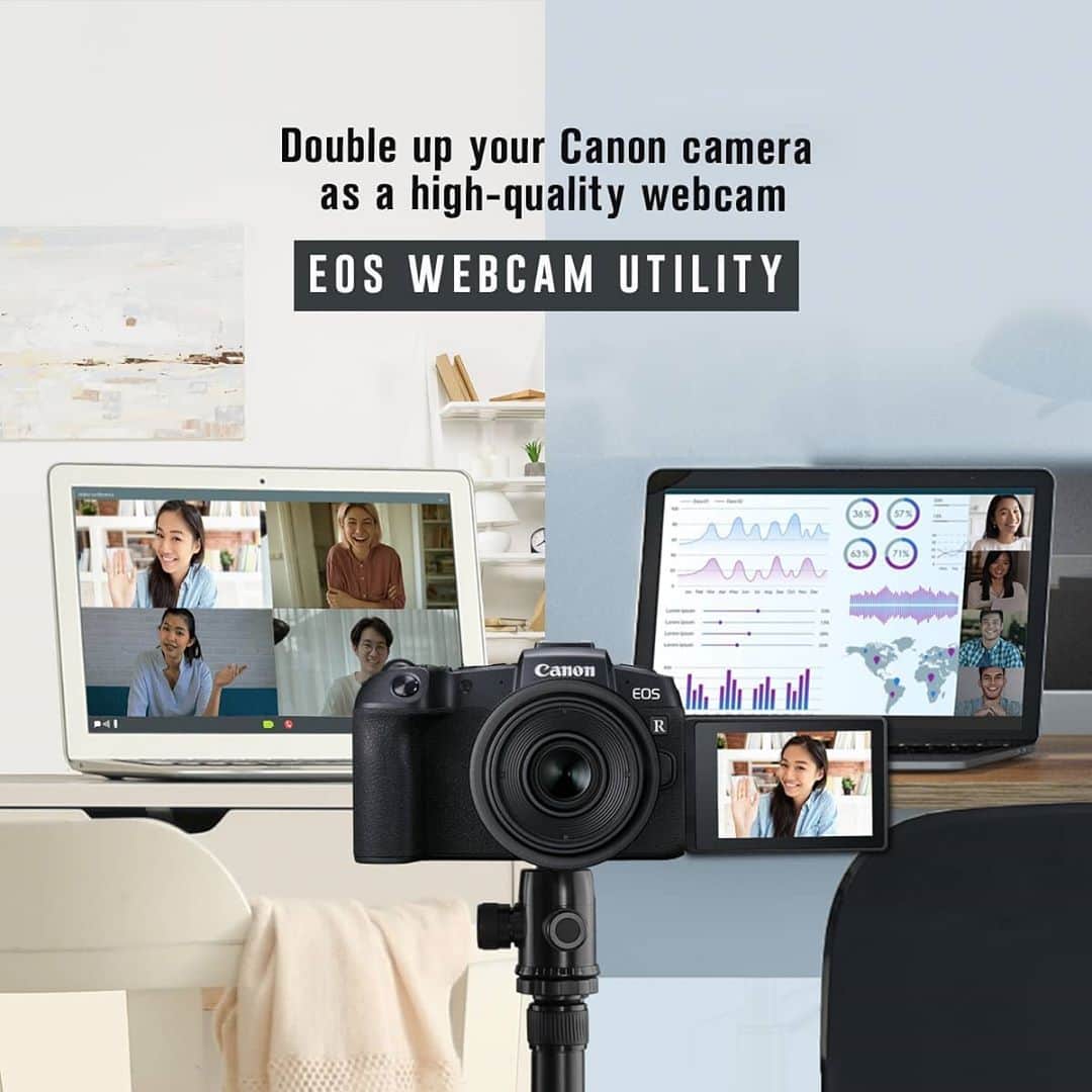 Canon Asiaさんのインスタグラム写真 - (Canon AsiaInstagram)「Show the best version of you in livestream sessions and web conferencing calls through the EOS Webcam Utility software, transforming your Canon camera into a webcam! 👦 . Yep, you heard that right. 👨‍💻 You can now say goodbye to blurry laptop webcams and achieve stellar image quality (coupled with Canon's Eye Detection AF and low-light capabilities) with your camera. Bonus: the installation process is simple and fuss-free 🤯 . Check out the list of compatible applications 👉 and get started with the Canon EOS Webcam Utility by clicking our bio! . #canonasia #photography #explore #webcam #eoswebcamutility #webconferencing #livestream #quality #sharp #eyedetection #lens #autofocus #application」9月17日 11時01分 - canonasia