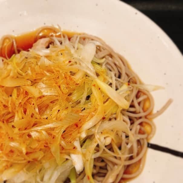 松田洋治のインスタグラム：「美味しかったけど、やっぱり蕎麦はワサビが好き。 #ピリ辛ネギ蕎麦」