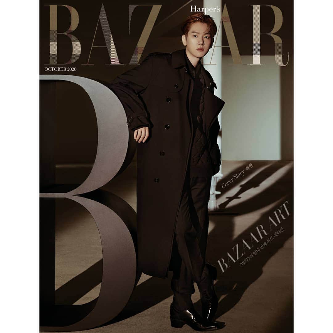 EXOさんのインスタグラム写真 - (EXOInstagram)「BAEKHYUN, the ambassador of 'Burberry' reveals cover & photos for <Harper's Bazaar> October issue🐶 ✨1st K-Pop male artist to be featured solo on the magazine cover  ‘버버리 앰배서더’ 된 백현 <하퍼스 바자> 10월호 커버와 화보 공개🐶 ✨K-POP 남성 아티스트 최초 단독 커버 장식!  #백현 #BAEKHYUN @baekhyunee_exo #EXO #엑소 #weareoneEXO #버버리 #Burberry #HarpersBazaar #HarpersBazaarKorea」9月17日 15時20分 - weareone.exo