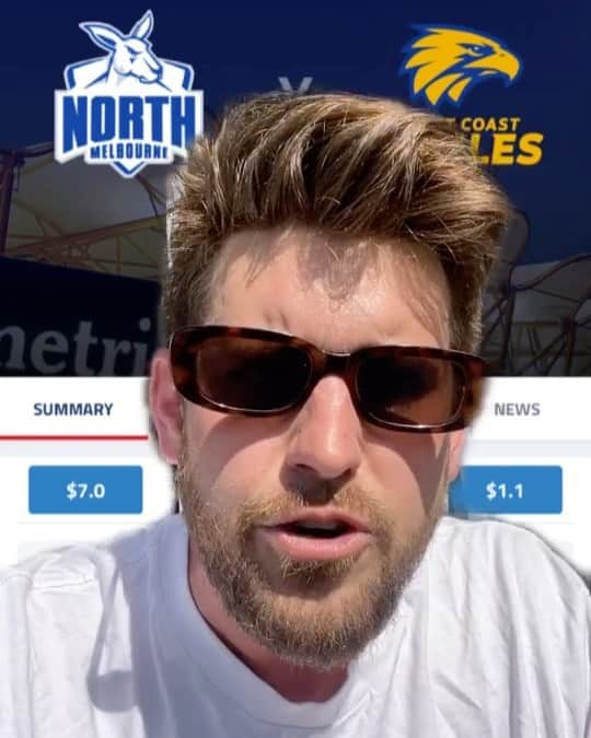 アレックス・ウィリアムソンのインスタグラム：「AFL Roos vs Eagles preview (get on @shooterspunts for my sport content)」