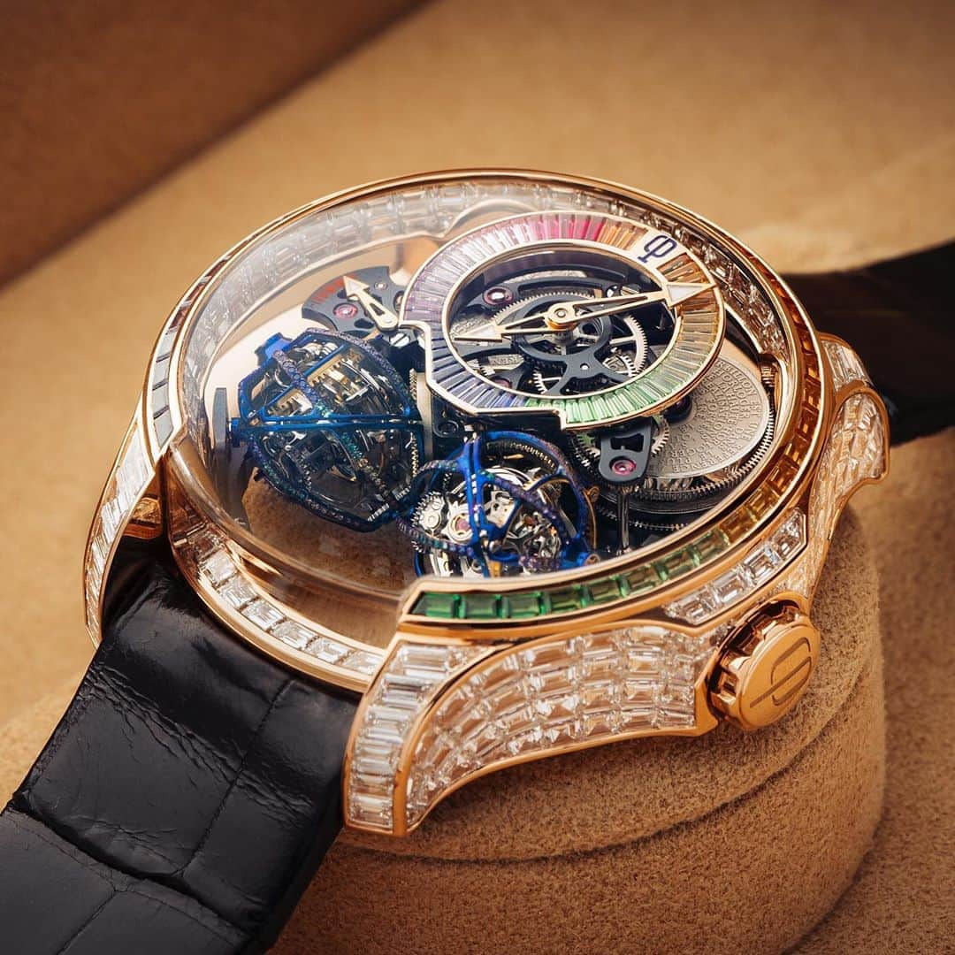 Daily Watchさんのインスタグラム写真 - (Daily WatchInstagram)「The incredible @Purnell_Official Escape IIS Treasure - 44mm case fully set with white diamonds outside and inside the case. Bezel and dial is set with colorful sapphires 💎 #Purnell」9月17日 17時21分 - dailywatch
