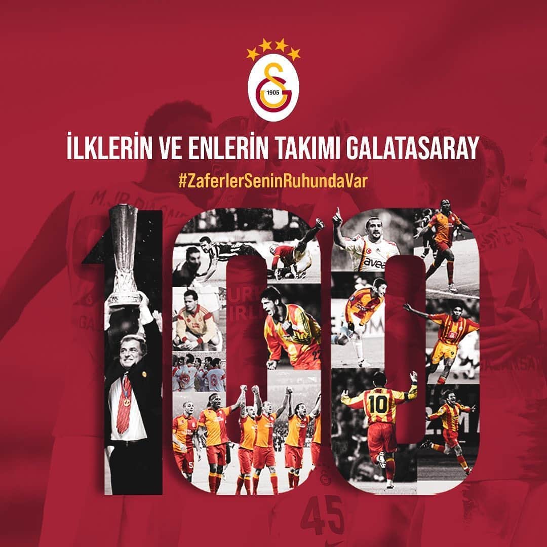 ガラタサライSKさんのインスタグラム写真 - (ガラタサライSKInstagram)「Bu akşam aldığımız sonuçla Avrupa kupalarında 100. galibiyete ulaşan ilk Türk takımı olduk. 🇹🇷💯👏 #ZaferlerSeninRuhundaVar」9月18日 4時02分 - galatasaray