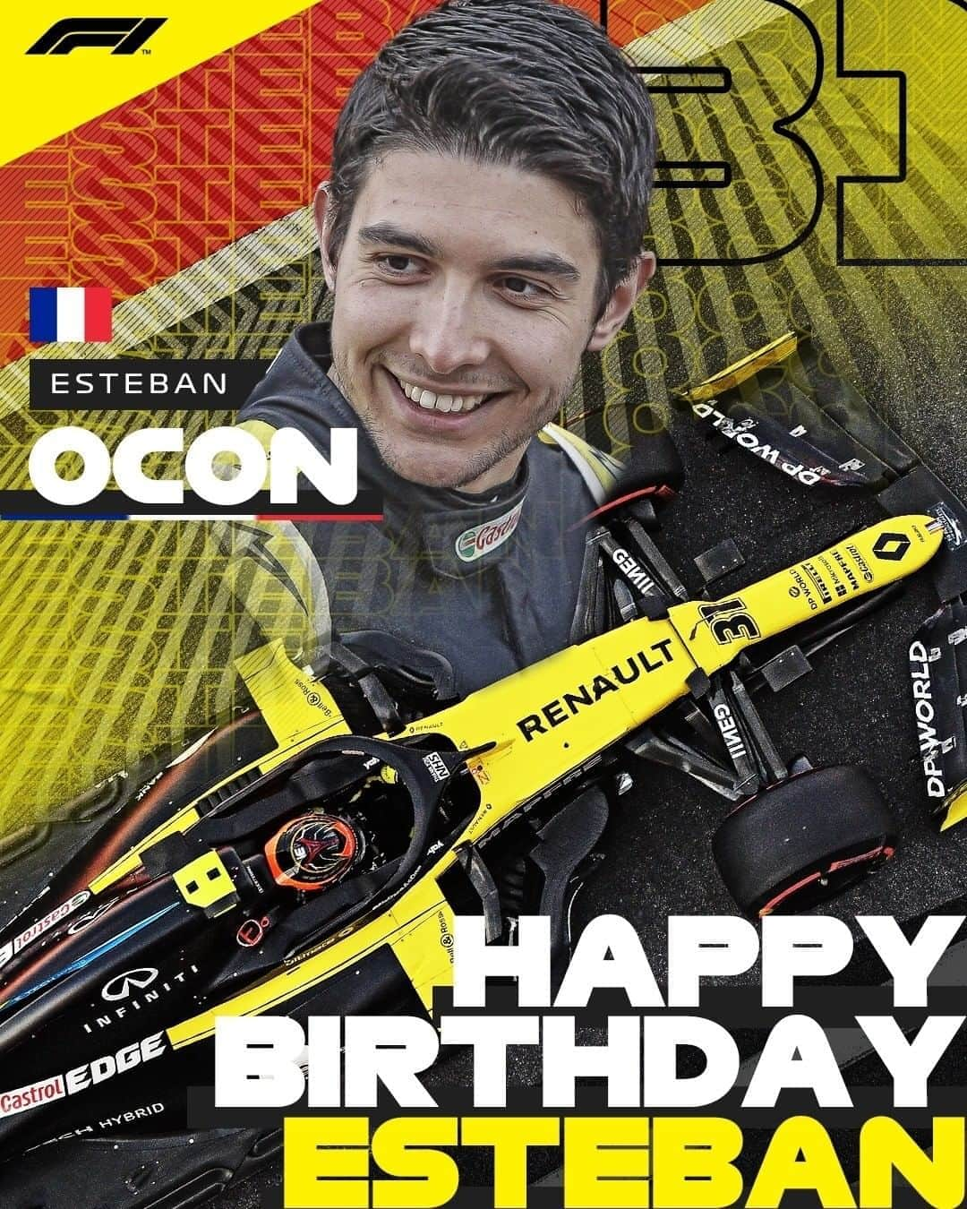 F1さんのインスタグラム写真 - (F1Instagram)「Happy Birthday, @estebanocon 🥳⁣ ⁣ The 𝘳𝘢𝘱𝘪𝘥 @renaultf1team driver turns 24 today! 🎉⁣ ⁣ #F1 #Formula1 #EstebanOcon #Renault #Ocon #France」9月17日 19時35分 - f1