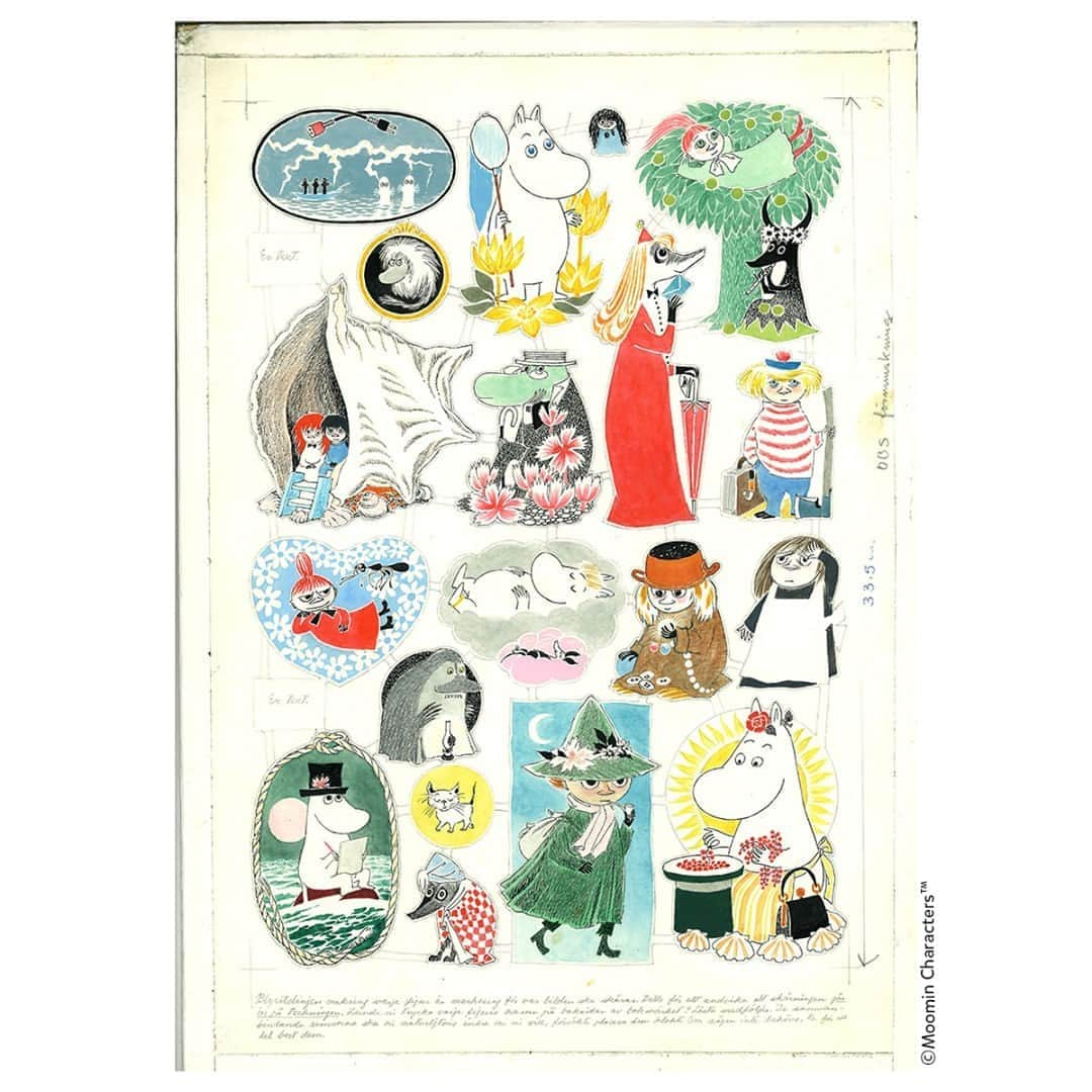 ムーミンさんのインスタグラム写真 - (ムーミンInstagram)「Have you seen this Tove Jansson's uncut scrap sheet from the 1970s? Isn't it fascinating?😍  #ToveJansson #moomin #moominofficial」9月17日 20時01分 - moominofficial