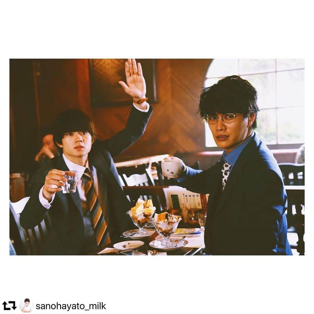 のインスタグラム：「#repost @sanohayato_milk ・・・ ついに今夜！ 俺たちはあぶなくない 第一話の放送です！  ぜひお見逃しなく！！！  何回も言いますが、 明日の20：30から のぶくんと2人でインスタライブもします！  そちらも見てね  #俺たちはあぶなくない #俺あぶ #鈴木伸之さん #佐野勇斗さん #MILK」
