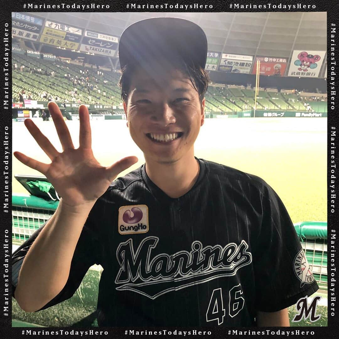 千葉ロッテマリーンズさんのインスタグラム写真 - (千葉ロッテマリーンズInstagram)「#MarinesTodaysHero 本日のヒーローは今季5勝目を挙げた岩下投手です！ #chibalotte」9月17日 21時13分 - chibalotte