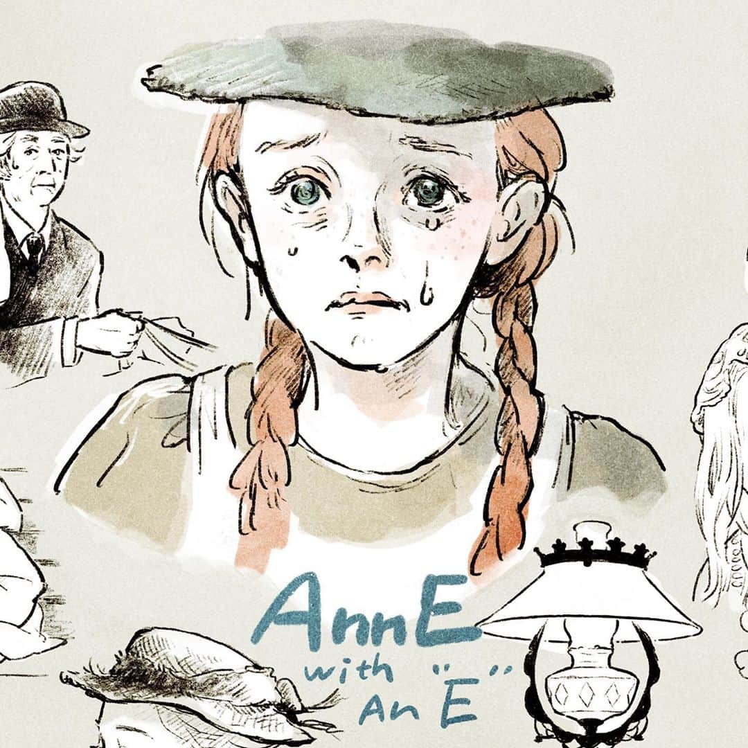 のインスタグラム：「#アンという名の少女 #annewithane #awae #fanart #AWAEFanArt 1話見ました」