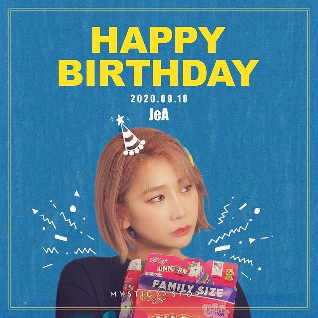 ジェアのインスタグラム：「찐으로 40!마흔! 한창 귀여울나이🤣 축하해주신 팬분들 ~! 이쁜 아트웍 만들어주신 @mysticstory.official 모두 감사해요 💚💜🥰 [#JeA] 2020.09.18 JeA DAY🎉  Happy Birthday to 제아🎂 미스틱스토리 아티스트 제아의 생일을 축하합니다🎁❤️  #200918 #happybirthday #birthday #생일  Posted @browneyedgirls_official [JeA] HAPPY BIRTHDAY, JeA! #20200918 #JeA #제아 #브라운아이드걸스 #BrownEyedGirls」