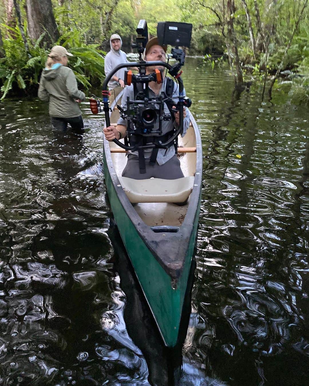 National Geographic Creativeさんのインスタグラム写真 - (National Geographic CreativeInstagram)「Photos by @carltonward / On assignment for @insidenatgeo and @pathofthepanther making a Last Wild Places film about the Florida Wildlife Corridor. While working on Miccosukee lands, we based out of the Clyde Butcher Gallery within Big Cypress National Preserve. The flooded forest behind the gallery, past the skunk ape crossing sign (last photo), made for a great team activity — see whether @torilinder and @morth_photo could push @ricksmith_media in a canoe for stabilized 8K video gliding through the swamp without capsizing. The cameras survived and the results will be breathtaking. Please follow me @carltonward and @fl_wildcorridor to learn when the film comes out next year. #lastwildplaces #keepflwild」9月18日 0時22分 - natgeointhefield