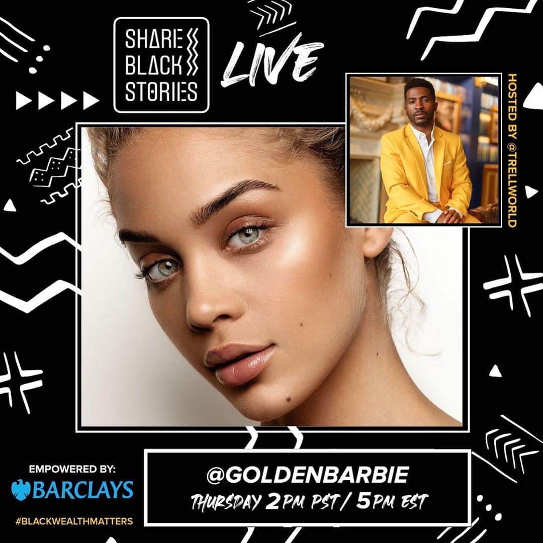 のインスタグラム：「Going live today with my good friend @trellworld as part of his #ShareBlackStories series! Come join the conversation TODAY at 2pm/5pm EST!」