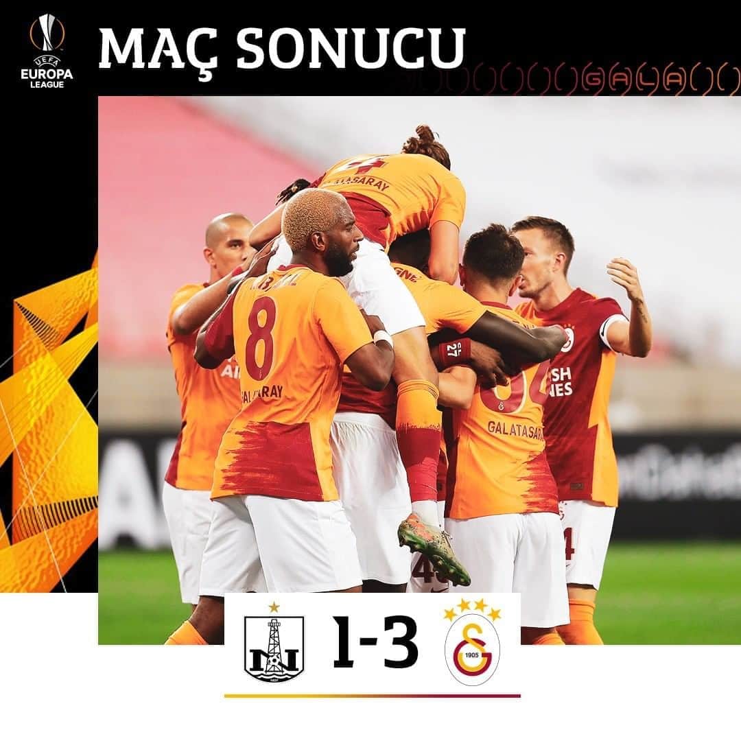 ガラタサライSKさんのインスタグラム写真 - (ガラタサライSKInstagram)「Maç sonucu: Neftçi FK 1-3 Galatasaray #NPFKvGS #UEL 👏💪」9月18日 2時50分 - galatasaray