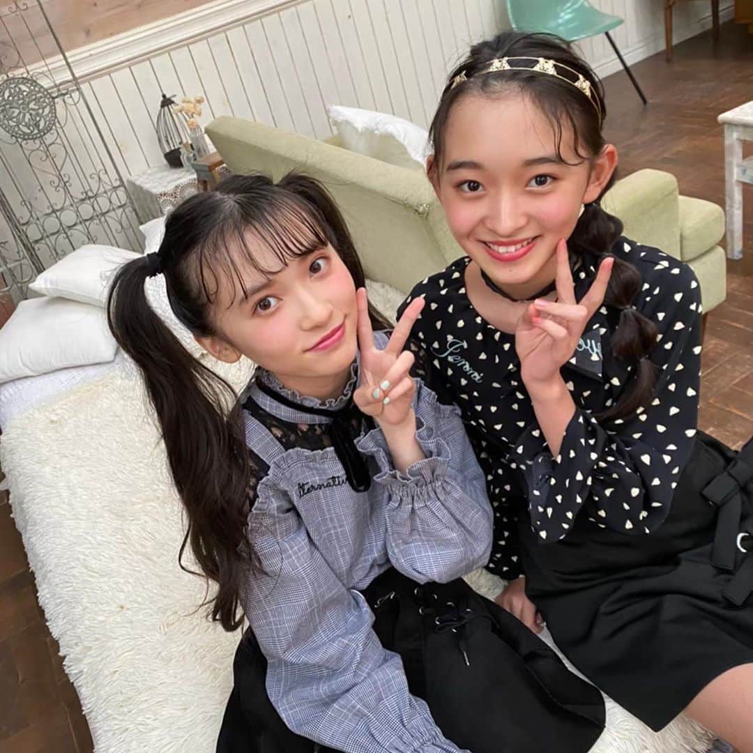 ニコ☆プチのインスタグラム：「﻿ ジュリとアリスで、じゅりす〜🐿﻿ ﻿ ﻿ ﻿ #ニコプチ﻿ #八木珠梨﻿ #桧山ありす」