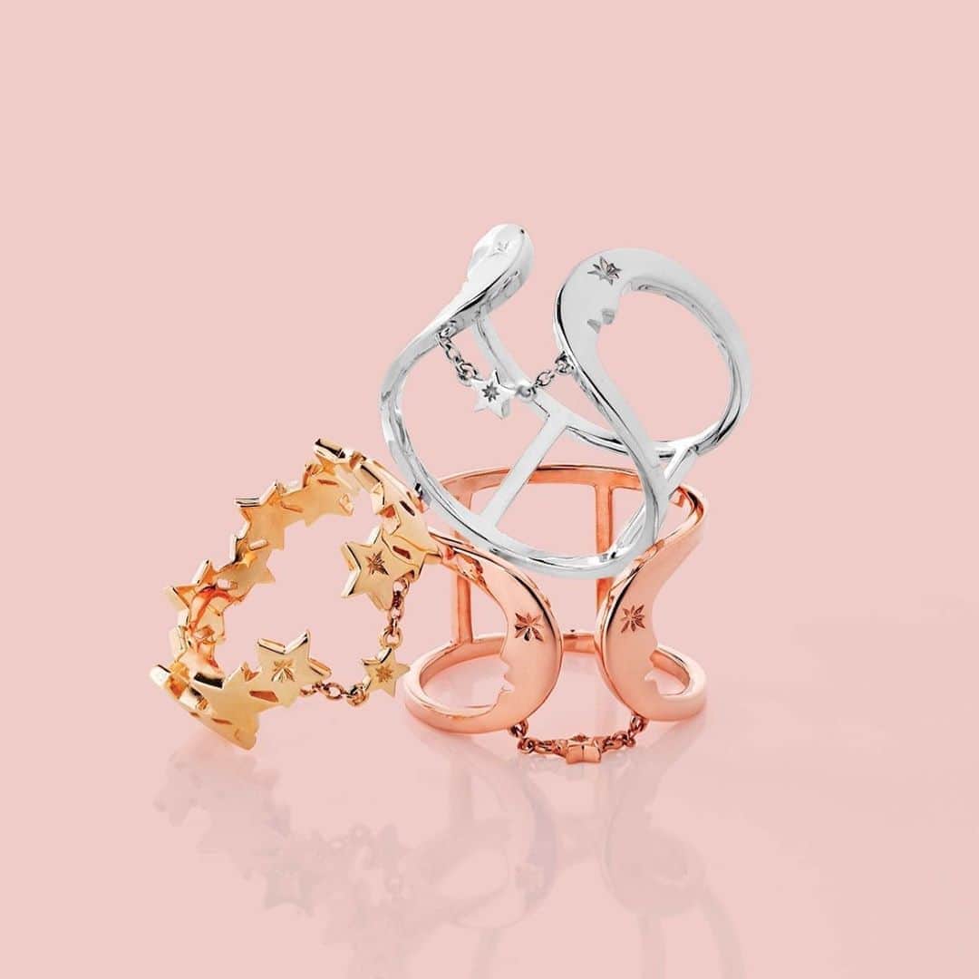 のインスタグラム：「The cosmos is a constant source of inspiration - Karen Walker Night Magic rings」