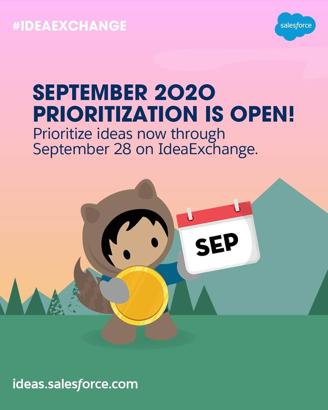 Salesforce さんのインスタグラム写真 - (Salesforce Instagram)「Shape Salesforce products for Summer ’21 and beyond by allocating coins to your favorite ideas 💡 on the #IdeaExchange Prioritization list now through September 28th. Visit the link in bio to get started. 🔗 Happy prioritizing!」9月18日 6時08分 - salesforce