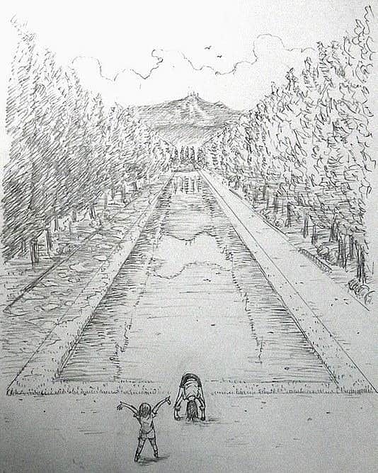 若狭たけしさんのインスタグラム写真 - (若狭たけしInstagram)「１枚目、前田森林公園のカナール。2~3枚目、先日立川に行ったとき昭和記念公園にこの前田森林公園のカナールと似ている風景を見つけました。　#手稲 #手稲絵 #札幌 #風景画 #鉛筆画 #イラスト #illustration #昭和記念公園」9月18日 6時37分 - takeshi_wakasa