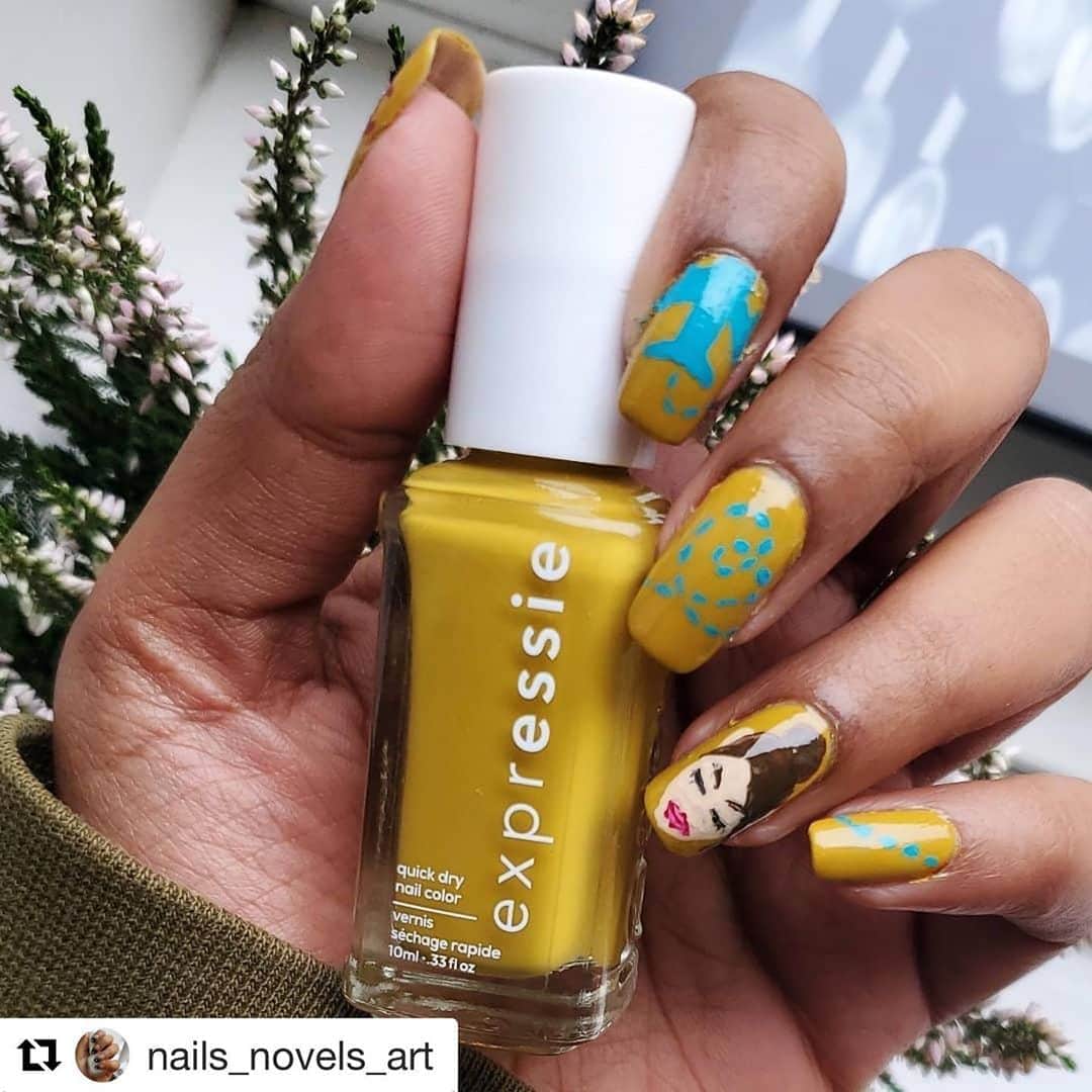 Nail Designsさんのインスタグラム写真 - (Nail DesignsInstagram)「Credit: @nails_novels_art  ・・・ Novella Nails Volume 1: The Bride Test By Helen Hoang 💛💛💛  Products used: @holotaco Peely Base coat @essie Taxi hopping @essie glossy top coat @montmarteart acrylic paints @montmarteart detailing brushes 💛💛💛  #novellanails #nailart #thebridetest #kissquotientseries #kissquotient #helenhoang #bookinspirednails #yellownails  #bookinspiration #nailitdaily #nailspafeature #featurednailart #weloveyournailart #nailswagpromote #alwaystimefornails #nailfeaturesbythedozen, #fingernailsfeatured #nailsvideos #nailsartvideos #looknaildecor #fabulouslytrendy #hairandfashionaddict #nailsartcentral #nailsartclip #nailsarttut #simplynotlogical」9月18日 10時22分 - nailartfeature