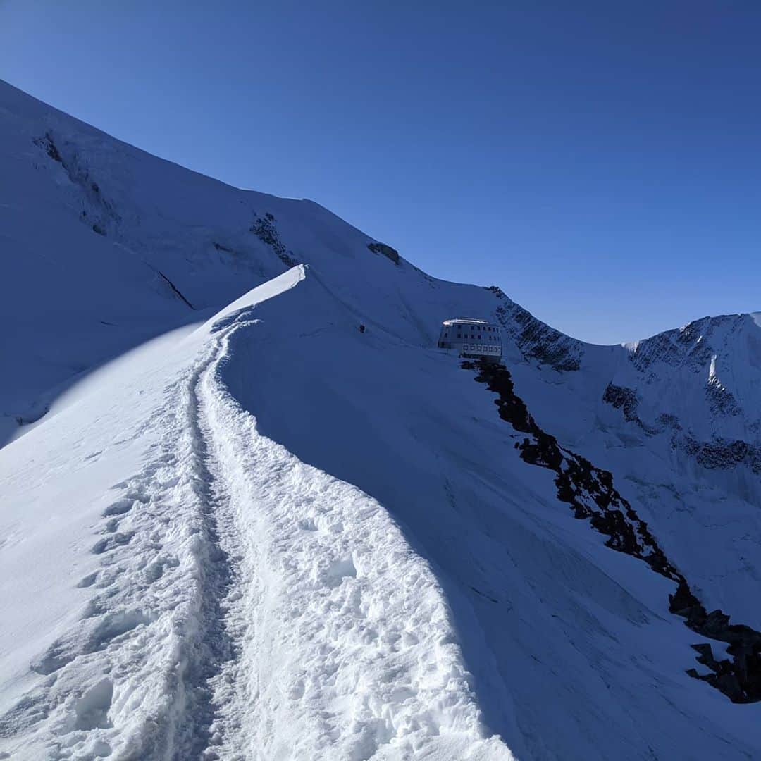 江本悠滋さんのインスタグラム写真 - (江本悠滋Instagram)「Mont Blanc Hike & Fly🪂 One Shot from 1400m altitude Good condition for this challenge!✨  4h30: Start from  #bionnassay 9h00: #refugedugouter  (1h of coffee break at Refuge) 13h00: summit of #montblanc ! 14h00: happy lunging 🍻  #montblanc #4810 #chamonixvalley #Hikeandfly #登山　#パラグライダー #hike #fly #oneshot #モンブラン登山　#ヨーロッパアルプス　#alpes  @thenorthfacejp @sweetprotectionjapan @blueiceclimbing @syride_flight_instruments @korteldesign @ozoneparagliders @newhale_japan @hakubavalley」9月18日 11時27分 - emoto_yuji