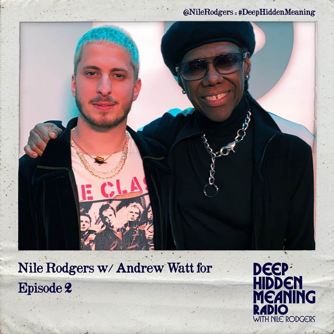 ナイル・ロジャースさんのインスタグラム写真 - (ナイル・ロジャースInstagram)「Make sure to tune in to Episode 2 of my show #DeepHiddenMeaning TOMORROW on @AppleMusic at 8am LA / 11am NYC / 4pm London, where I speak to #AndrewWatt (@thisiswatt) about working with his hero, @OzzyOsbourne and also about writing #Señorita for @ShawnMendes and @Camila_Cabello.  I also meet Ivors' Rising Star winner @mmmmysie and @Alanis Morissette looks back at how #YouOughtaKnow changed music when it was released 25 years ago.  http://apple.co/nile」9月18日 22時00分 - nilerodgers