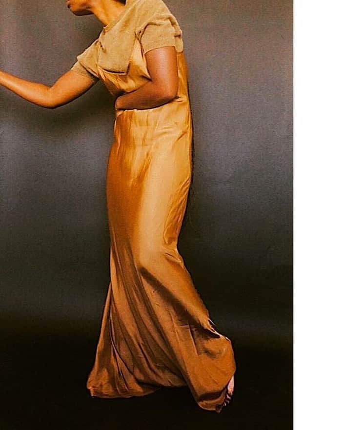 のインスタグラム：「Thank you @askforbrun for the beautiful interpretation of our slip.   #jporganic #organicbyjohnpatrick #brun #biasslip #askforbrun #slipdress #sweaterandslip」