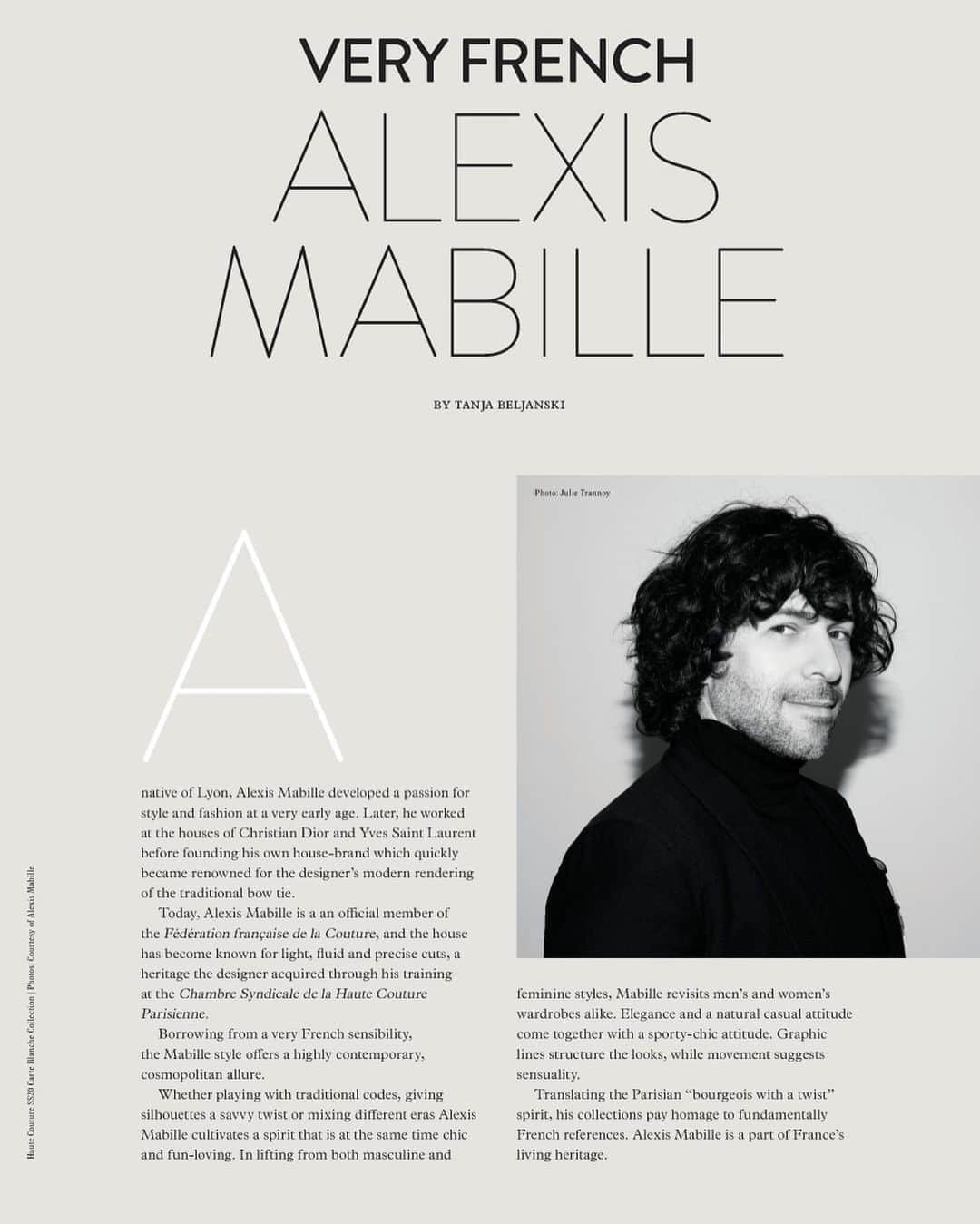 アレクシマビーユのインスタグラム：「New story @lofficielarabia thanks @tanjabeljanski #lofficielmagazine @alexismabille #story #aboutfashion #aboutme #alexismabille #aboutcouture #hautecouture #interview #thanks #thankyou #lamode #fashionstory」