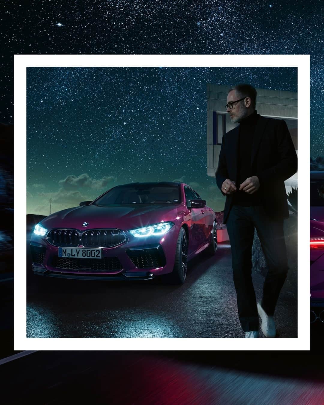 BMWのインスタグラム：「Stars are not just in the sky anymore. The BMW M8 Competition Gran Coupé. #TheM8 #BMW #M8 #BMWM __ BMW M8 Competition Gran Coupé: Fuel consumption in l/100 km (combined): 10.7–10.5. CO2 emissions in g/km (combined): 244–240.* Further information: www.bmw.com/disclaimer.  	 Acceleration (0-100 km/h): 3.2 s. Power: 460 kW, 625 hp, 750 Nm. Top speed (limited): 250 km/h (with optional M Drivers Package: 305 km/h).  	 * All performance, fuel consumption and emissions figures are provisional.」