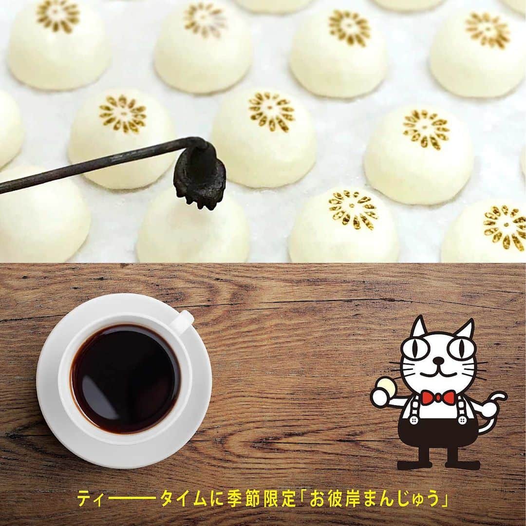 西盛屋さんのインスタグラム写真 - (西盛屋Instagram)「ティーーータイムに季節限定「お彼岸まんじゅう」 ・ お彼岸の時期にのみ販売する「お彼岸まんじゅう」は、こし餡の小麦まんじゅうです。9月18日（金）より西盛屋直営店で販売いたします。  昔の人々が仏前にお供えする習慣として生まれた「お彼岸まんじゅう」は、年に2回販売される季節限定まんじゅう。昔ながらの小麦まんじゅうならではの味が私は大好きです。コーヒーといっしょにいただきます。 ・ @nishimoriya248 #西盛屋 #彼岸まんじゅう #まんじゅう #秋分の日#おやつは心の栄養#ティータイム #新潟 #新潟市 #長岡 #越路 #nishimoriya #niigata #nagaoka #koshijime」9月18日 17時37分 - nishimoriya248