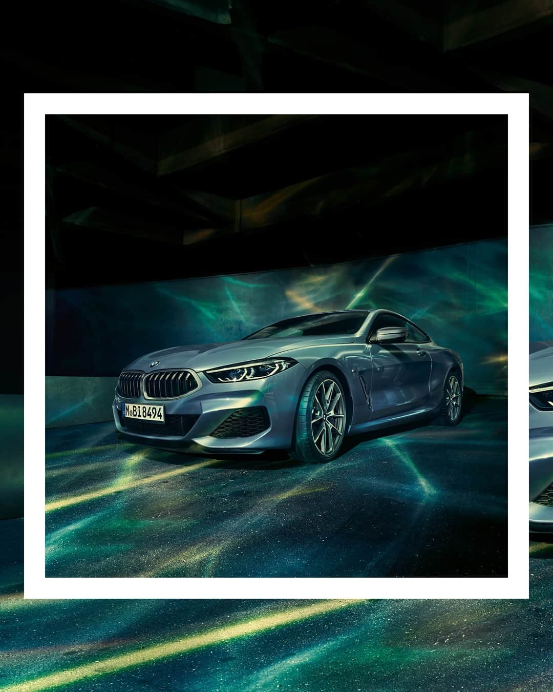 BMWのインスタグラム：「Perfectly framed elegance. The BMW 8 Series Coupé. #THE8 #BMW #8Series __ BMW M850i xDrive Coupé: Fuel consumption in l/100 km (combined): 10.0–9.9. CO2 emissions in g/km (combined): 227–224. Further information: www.bmw.com/disclaimer.  	 Acceleration (0-100 km/h): 3.7 s. Power: 390 kW, 530 hp, 750 Nm. Top speed (limited): 250 km/h.」