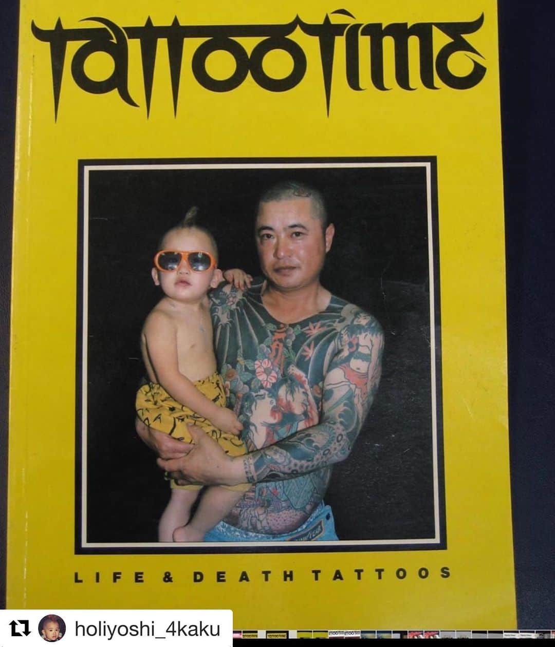 のインスタグラム：「#Repost befor @souryou cenge name now @holiyoshi_4kaku  with @get_repost ・・・ tattoo timem magazine .cover ‼️ about 1987〜8"  in Rome memory ‼️  #H2ocean #H2oceanproteam #officialh2ocean #instagram #traditional #freehand #rome   #japan #art #artist #artistmafia #friend #tattoos #tattooing #tattoomag  #inK #inkdmag #tattoomagazine #tattoos_of_instagram   #tattoolifemagazine #gippy#tattooenelgy #tattooinstagram #tattoomania #artistmafia #tattoocultur #tattoocomunity #tattooculturmagazine #tattooare  @jessyentattoo @dennis_camsupply @yokohama_tattoo_museum @souryou @kiwamijewelry @horiyoshi3shop @taiwantattooconvention @horiyoshi4_kaku」